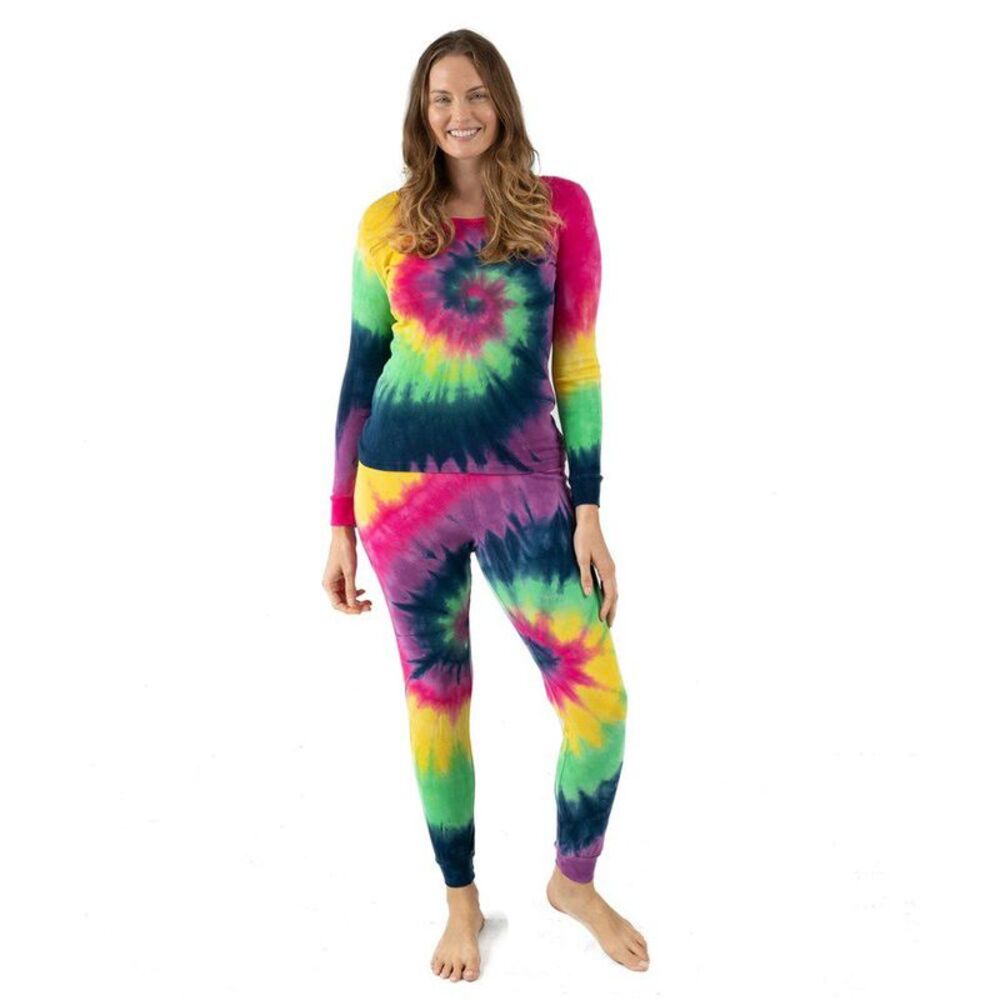 Leveret Womens Two Piece Cotton Pajamas Tie Dye Swirl Girls XL